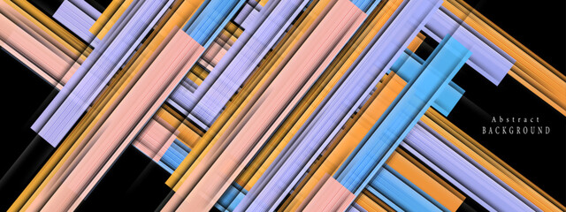 Abstract pastel color background with stripes and lines. 3D shapes abstract modern background for design.