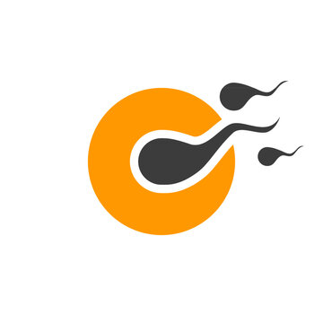recommend clip art: vector illustration depicting egg and sperm cells in the process of fertilization