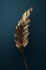 golden leaf with dark background