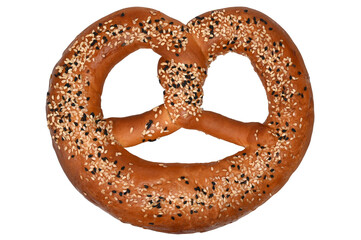 Pretzel with sesame seeds