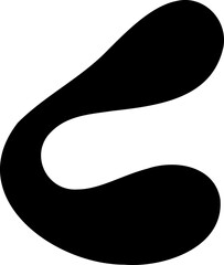 Fluid shape vector illustration. Liquid pattern silhouette design element