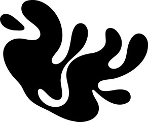 Obraz premium Fluid shape vector illustration. Liquid pattern silhouette design element