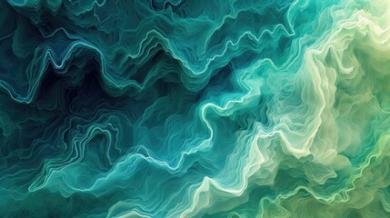 abstract portrait of undulating waves with soothing color, - obrazy, fototapety, plakaty