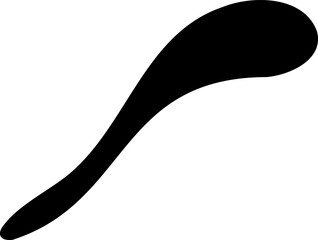 Fluid shape vector illustration. Liquid pattern silhouette design element