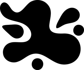 Fluid shape vector illustration. Liquid pattern silhouette design element
