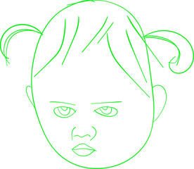 Funny kids caricature
