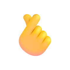 Hand with Index Finger and Thumb Crossed