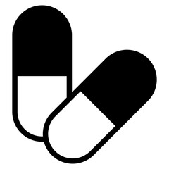 capsule icon, drug, medicine