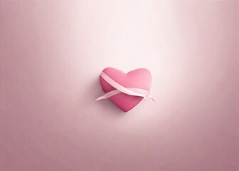A Cute Pink Love with Ribbon for your background in the day affection for your partner, your...