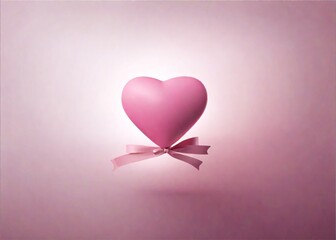 A Cute Pink Love with Ribbon for your background in the day affection for your partner, your...