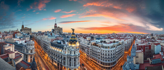 Madrid City Beautiful Panorama - Powered by Adobe