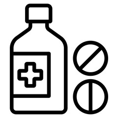 botle capsule, pills icon