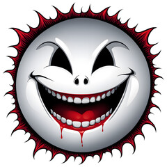 Illustration of A Horror Smile with Transparent Background