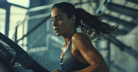 Woman In The Gym - AI Generated Digital Art