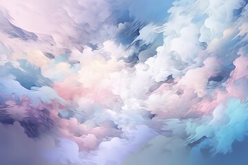 Fototapeta premium Abstract illustration of pastel purple, pink, violet blue gloomy cloudy sky background