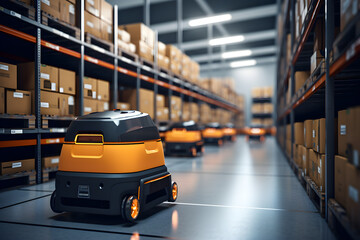 forklift in warehouse