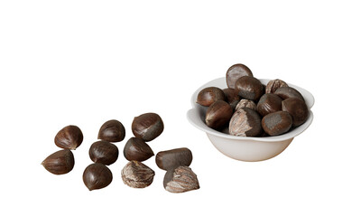 Naklejka premium 밤 알밤 Chestnut Nuts