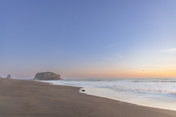 Fototapeta na wymiar Goat Rock Beach-california-sunset