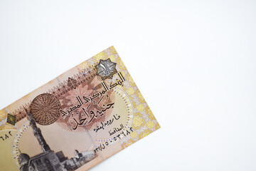 one Egyptian pound, Egypt money cash, arab market 
