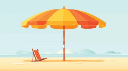 Fotobehang Beach umbrella vector illustration © Vector