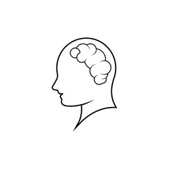 Logic Icon. Genius, Smart. Intellect, Clever Symbol - Vector.