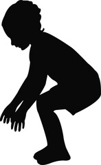 a child body silhouette vector