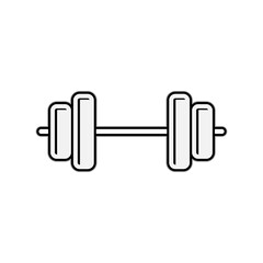 Dumbbell Icon. Gym Equipments, Body Builder Symbol - Vector. 