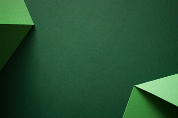 Green 3d abstract background with copy empty space