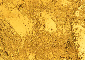 Gold vector texture for cover design, cards, flyers, poster, banner. Bronze old paint. Golden grunge backdrop for design. Hand drawn golden backdrop. Vintage aged metallic texture.