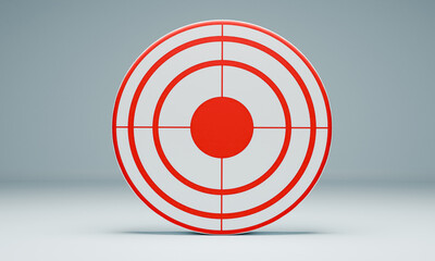  target board for concept of goal achievement, ideas for Business plans and goals and strategies that will lead to business success and a better life,  3d render