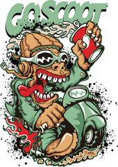 illustration of a person with a gun