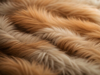 Background artificial wool, red, green Colorful furry plushie texture