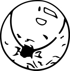 Hand drawn blueberry illustration on transparent background.
