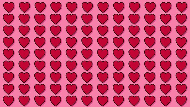 Red Hand Drawing Heart Background