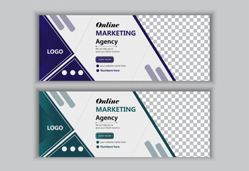Business conference facebook  cover banner template  and web banner design.