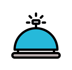Hotel Bell icon color lineal style for download (hotel pack)
