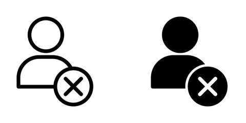 Account User icon in trendy flat style isolated