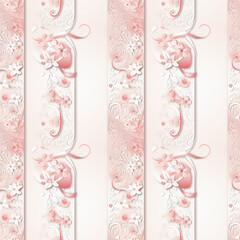 Love-themed bookmarks seamless pattern. Gift wrapping, wallpaper, background. Wedding or Valentine's day concept