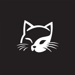 cute cat logo design template vector illustration generative ai