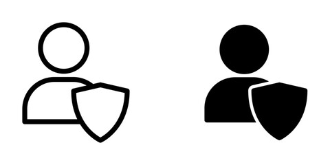 Account User icon in trendy flat style isolated