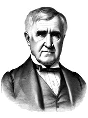 Thomas Edison (11 February 1847 – 18 October 1931), generative AI - obrazy, fototapety, plakaty