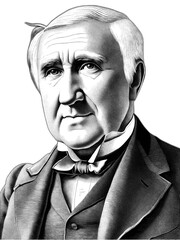 Portrait of Thomas Alva Edison, generative AI