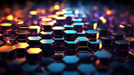 Obraz premium Data technology futuristic illustration, technology background