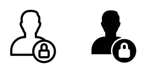 Account User icon in trendy flat style isolated