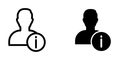 Account User icon in trendy flat style isolated