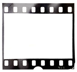 scan of blank or empty 35mm filmstrip border with scratches and light leaks, png asset, photo placeholder.