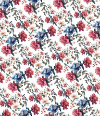 rose wild pattern textile collage texture design