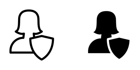 Account User icon in trendy flat style isolated