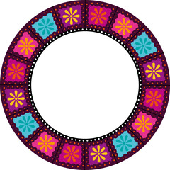Childish Hispanic style round framing