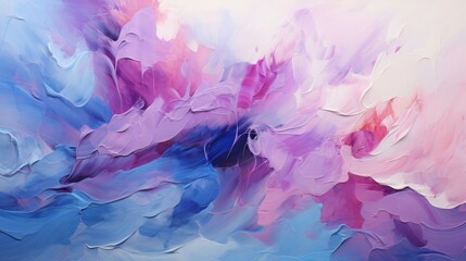 Impressionism, brush strokes of paint in blue and lilac tones. abstract background, backdrop, texture.